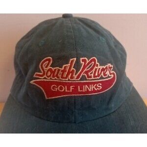 South River Golf Links Golf Hat Green Cap Imperial Buckle Strap Adjustable